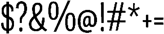 Berna Condensed Light otf (300) Font OTHER CHARS