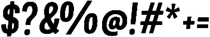 Berna Condensed SemiBold Italic otf (600) Font OTHER CHARS