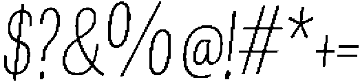 Berna Condensed Thin Italic otf (100) Font OTHER CHARS