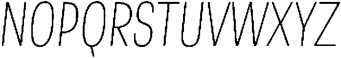 Berna Condensed Thin Italic otf (100) Font UPPERCASE