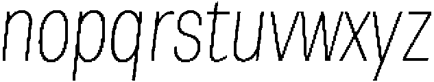 Berna Condensed Thin Italic otf (100) Font LOWERCASE