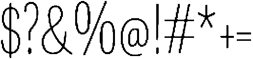 Berna Condensed Thin otf (100) Font OTHER CHARS