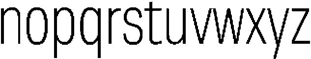 Berna Condensed UltraLight otf (300) Font LOWERCASE