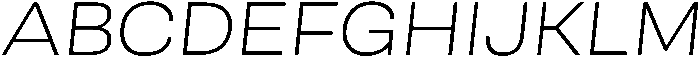 Berna Expanded ExtraLight Italic otf (200) Font UPPERCASE