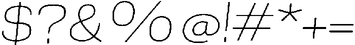 Berna Expanded Thin Italic otf (100) Font OTHER CHARS