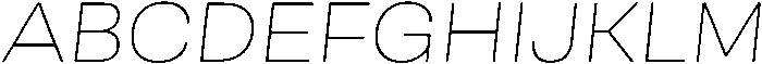 Berna Expanded Thin Italic otf (100) Font UPPERCASE