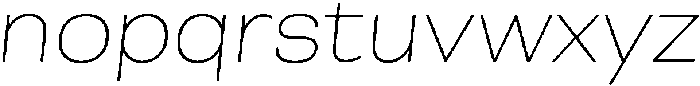 Berna Expanded Thin Italic otf (100) Font LOWERCASE