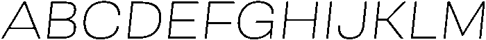 Berna Expanded UltraLight Italic otf (300) Font UPPERCASE