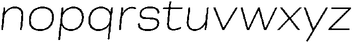 Berna Expanded UltraLight Italic otf (300) Font LOWERCASE