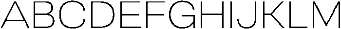 Berna Expanded UltraLight otf (300) Font UPPERCASE