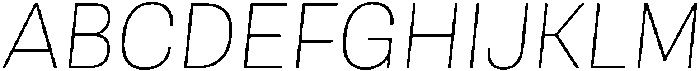 Berna Thin Italic otf (100) Font UPPERCASE