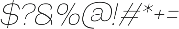 Bernabeu Thin Italic otf (100) Font OTHER CHARS