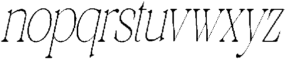 Bernard Grande Slant otf (400) Font LOWERCASE