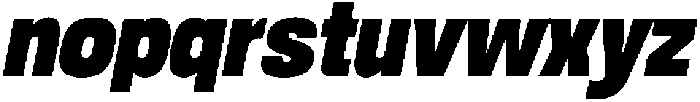 Berneo Black Italic otf (900) Font LOWERCASE