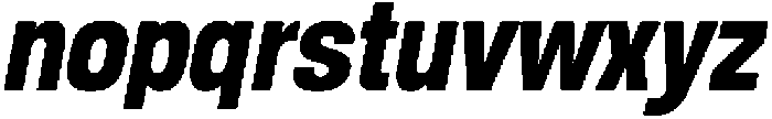 Berneo Bold Italic otf (700) Font LOWERCASE