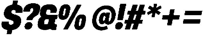 Berneo Extra Bold Italic otf (700) Font OTHER CHARS