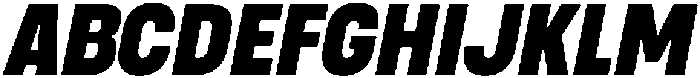 Berneo Extra Bold Italic otf (700) Font UPPERCASE
