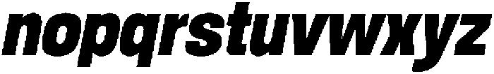 Berneo Extra Bold Italic otf (700) Font LOWERCASE