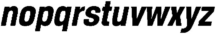 Berneo Semi Bold Italic otf (600) Font LOWERCASE