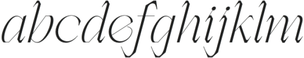 Berneray Serif ExtraLightItalic otf (200) Font LOWERCASE