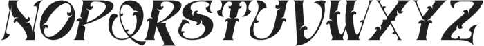 Berock Italic otf (400) Font UPPERCASE