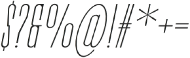 Bersekers Thin Italic otf (100) Font OTHER CHARS