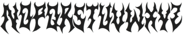 Berzex Metal Font otf (400) Font LOWERCASE