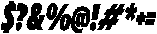 Betamax Black Condensed Italic otf (900) Font OTHER CHARS