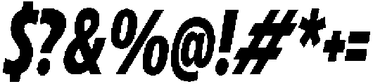 Betamax Bold Condensed Italic otf (700) Font OTHER CHARS
