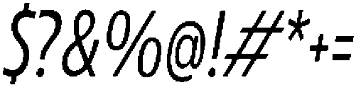 Betamax Light Condensed Italic otf (300) Font OTHER CHARS