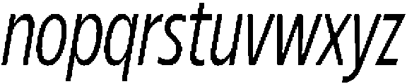 Betamax Light Condensed Italic otf (300) Font LOWERCASE