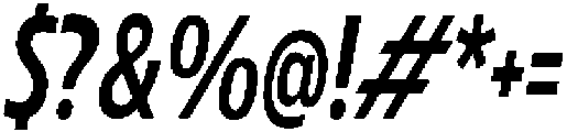 Betamax Regular Condensed Italic otf (400) Font OTHER CHARS