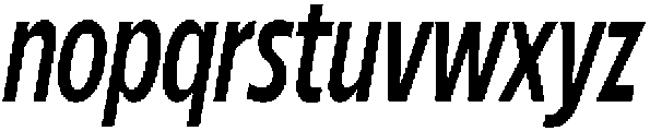 Betamax Regular Condensed Italic otf (400) Font LOWERCASE