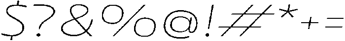 Betamax Thin Expanded Italic otf (100) Font OTHER CHARS