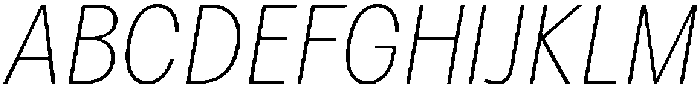Betamax Thin Italic otf (100) Font UPPERCASE