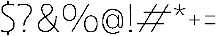 Betamax Thin otf (100) Font OTHER CHARS
