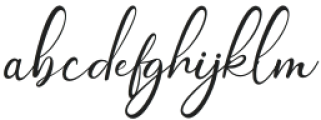 Bethoughter Script otf (400) Font LOWERCASE