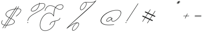 Betriciya Signature Italic Regular otf (400) Font OTHER CHARS