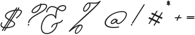 Betriciya Signature Regular otf (400) Font OTHER CHARS