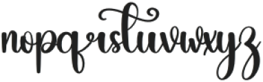 Better Valentine Regular otf (400) Font LOWERCASE