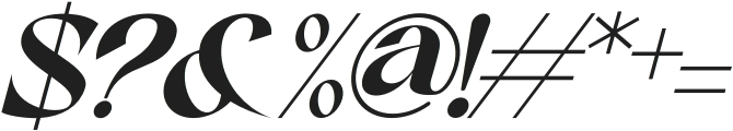 Between Aesthetic Italic otf (400) Font OTHER CHARS