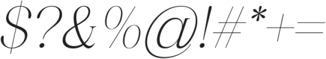 Bevenida Light Italic otf (300) Font OTHER CHARS