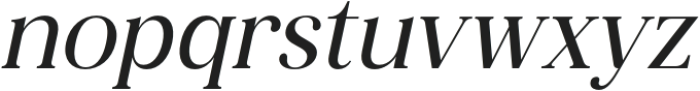 Bevenida Medium Italic otf (500) Font LOWERCASE