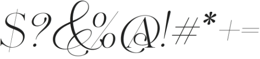 Beverly Hills Typeface Italic otf (400) Font OTHER CHARS
