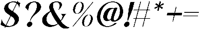 Bezoria Italic otf (400) Font OTHER CHARS