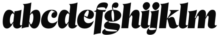 Beagley Display Condensed Italic Font LOWERCASE