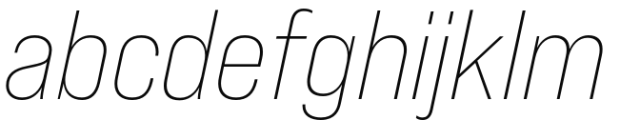 Bebas Neue Pro Sm ELg It Font LOWERCASE