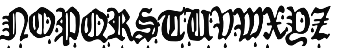 Benighted Regular Drips Font UPPERCASE