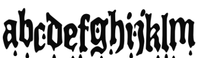 Benighted Regular Drips Font LOWERCASE