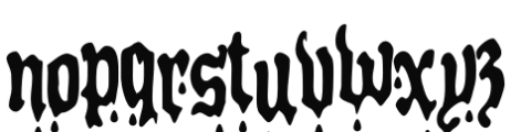 Benighted Regular Drips Font LOWERCASE